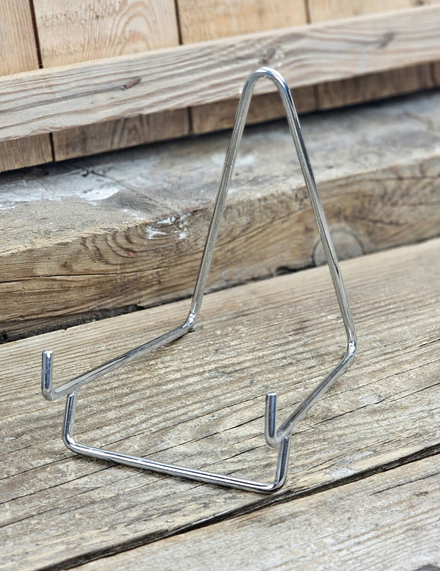Metallställning för kristaller/fossiler, mellan silver