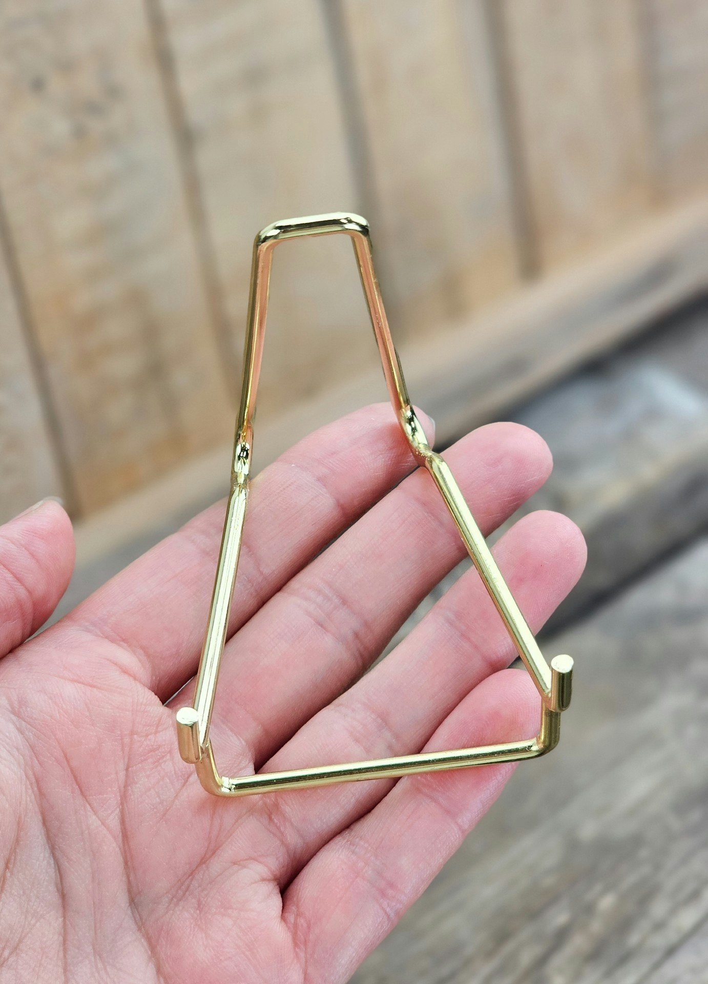 Metallställning för kristaller/fossiler, liten guld