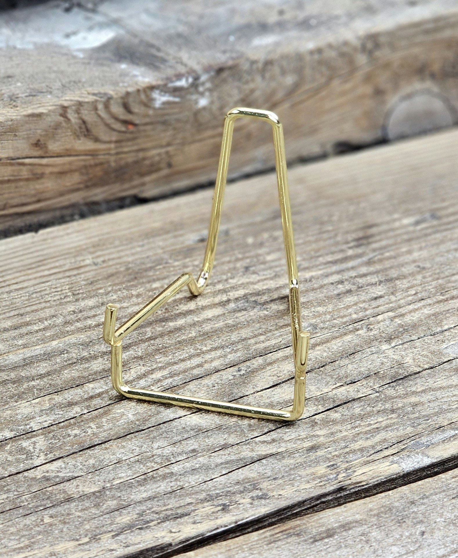 Metallställning för kristaller/fossiler, liten guld