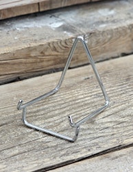Metallställning för kristaller/fossiler, liten silver