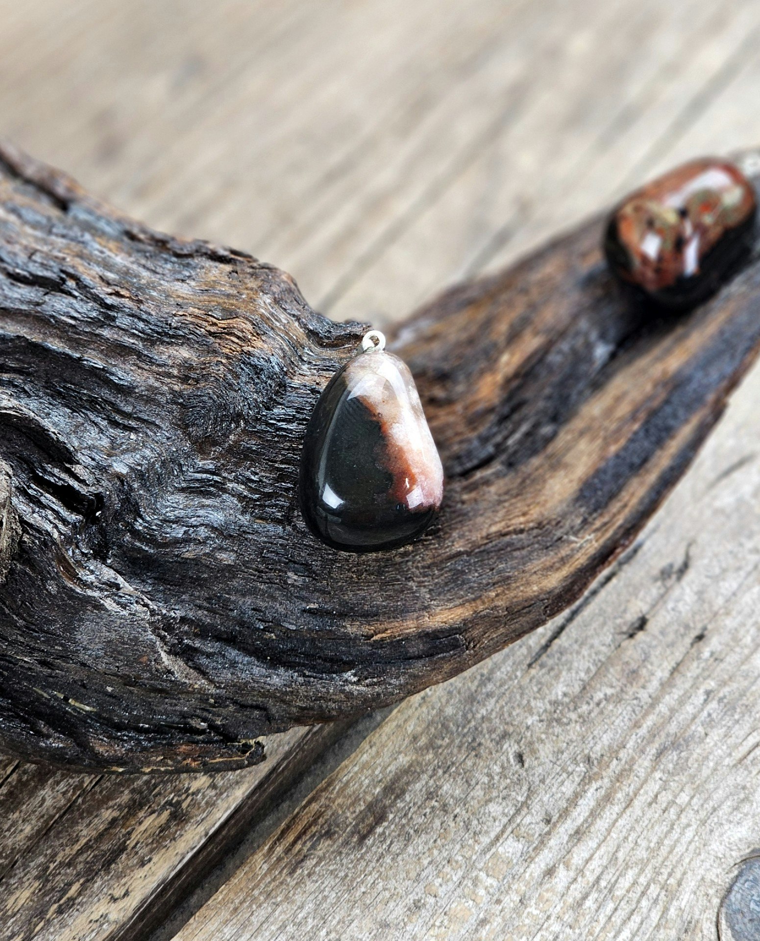 Sardonyx trumlad, silverpläterat hänge -30% fynd B-kvalite/annat