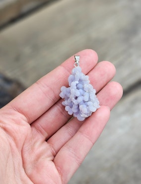 Druvagat (Grape Agat), 925 silver hänge #6
