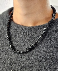 Svart Turmalin, chipshalsband 45 cm