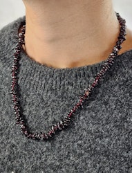 Granat, chipshalsband 45 cm