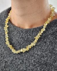 Citrin, chipshalsband 45 cm