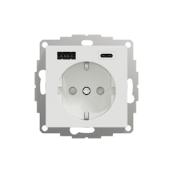 Schneider Exxact 1-vägsuttag 2x USB 3A A+C