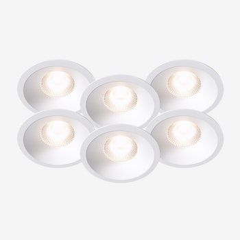 Plejd Downlight Deep DWN-02-W Vit 6-Pack