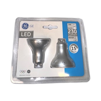 2-Pack LED GU10 3W 2700K