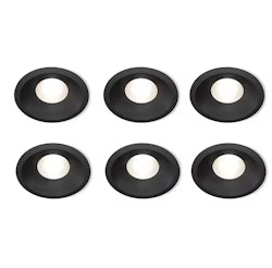 Plejd Downlight Deep DWN-02-B Svart 6-Pack