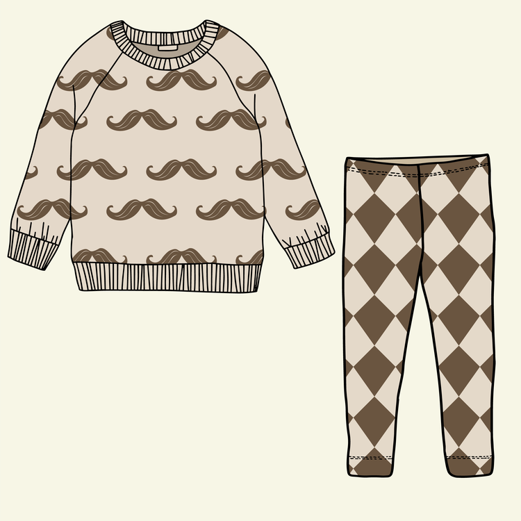 Mustascher Beige/brun