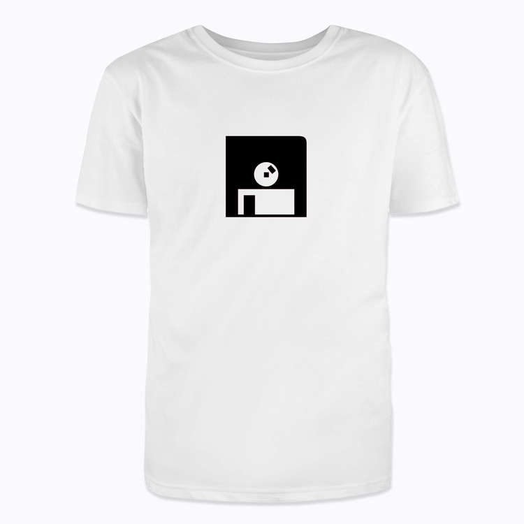 T-shirt med diskett som motiv på t-tröja