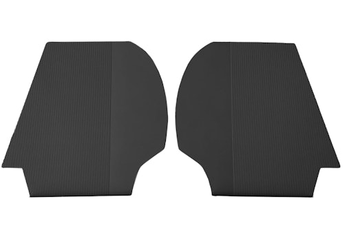 Kit 5: Rubber floor mats for inner wheel arch inside the car for Saab 92, 93, 95 & 96 . Black