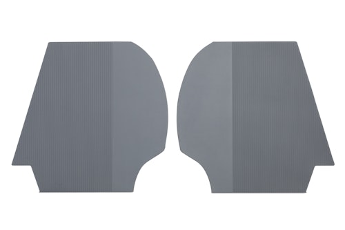 Kit 4: Rubber floor mats for inner wheel arch inside the car for Saab 92, 93, 95 & 96. Grey