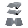 Kit 6: Rubber floor mats front , rear and for inner wheel arch for Saab 92 & 93 year model 1949-1960, Saab 95 & 96 yearmodel 1960-1963, Saab 95 & 96 year model1965-1970. Light gray