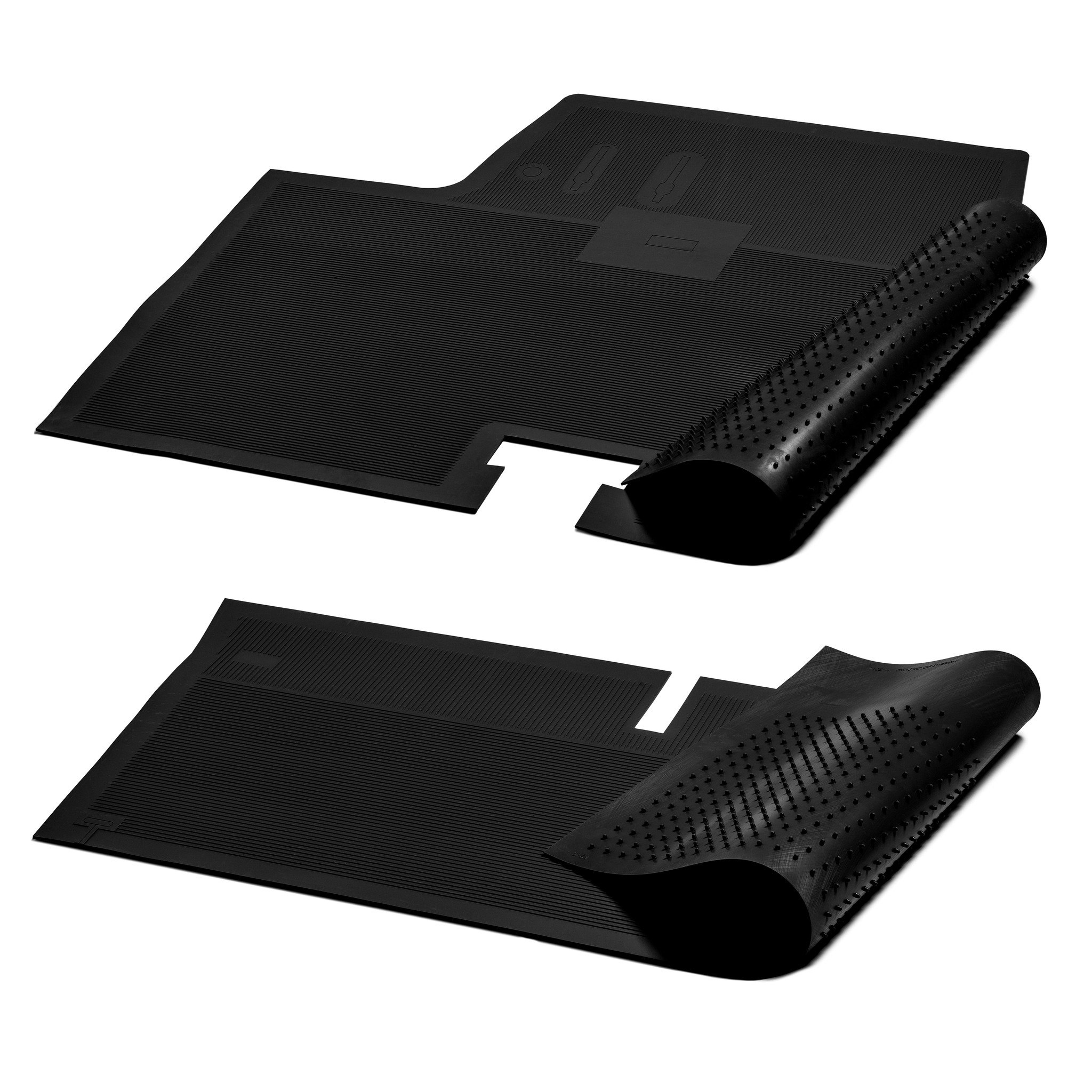 Kit 3. Rubber floor mats front and rear for Saab 92 & 93 years. 1949-1960, Saab 95 & 96 years. 1960-1963, Saab 95 & 96 years.1965-1970. Black