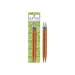 ChiaoGoo Spin Bamboo utbytbara ändstickor  10 cm - 2,75-10,0 mm