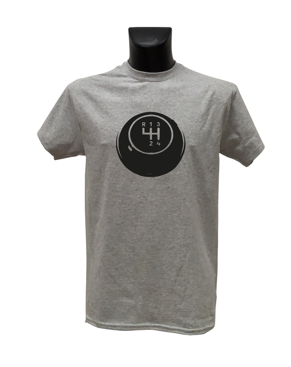 Grå T-shirt, herr Large med växelspakknopp Amazon
