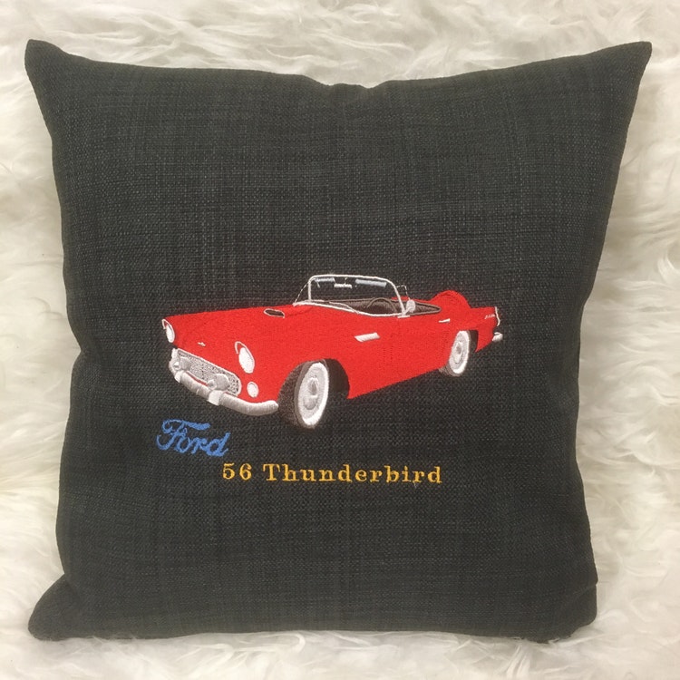 Ford Thunderbird, 1956, kuddfodral mörkgrå