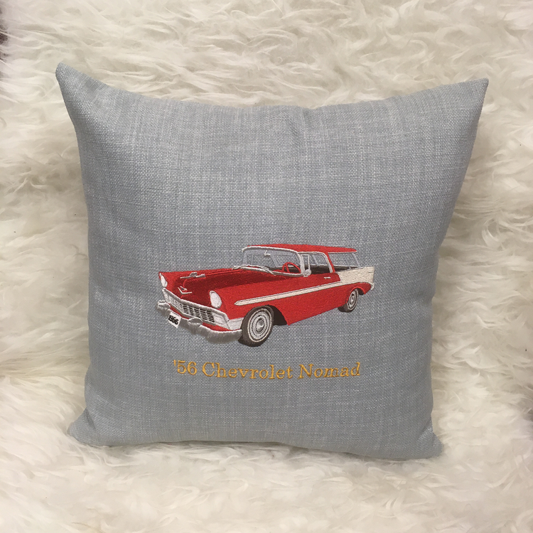 Chevrolet Nomad Bel Air, 1956, kuddfodral ljusgrå