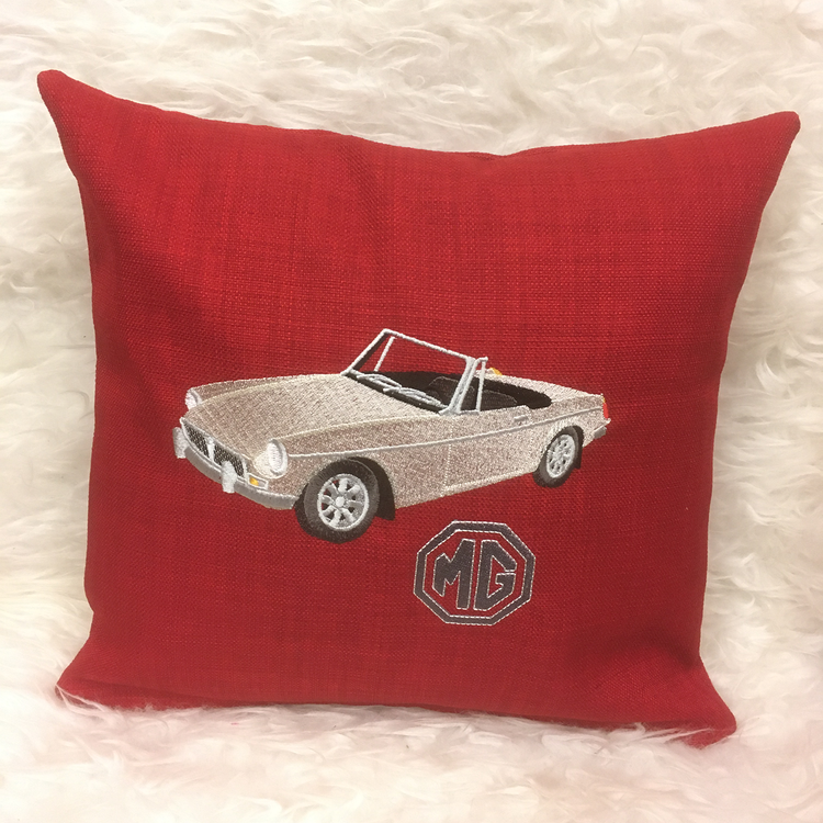 MGB Roadster, kuddfodral röd