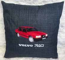 Volvo 740 GL SE-pkt, 1992, kuddfodral mörkgrå