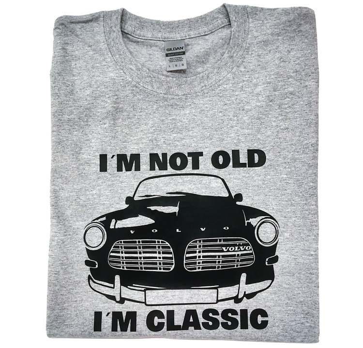 Grå T-shirt, herr. Old Classic Amazon