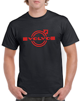 T-shirt herr: Volvo navkapsel 60-tal i rött