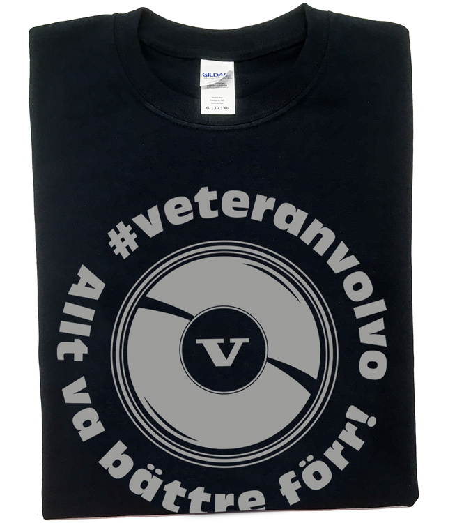 Svart T-shirt, herr. "Allt va bättre förr" GRÅTT