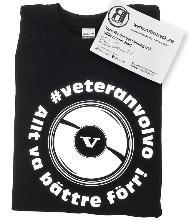 Svart T-shirt, HERR "Allt va bättre förr" Vitt tryck