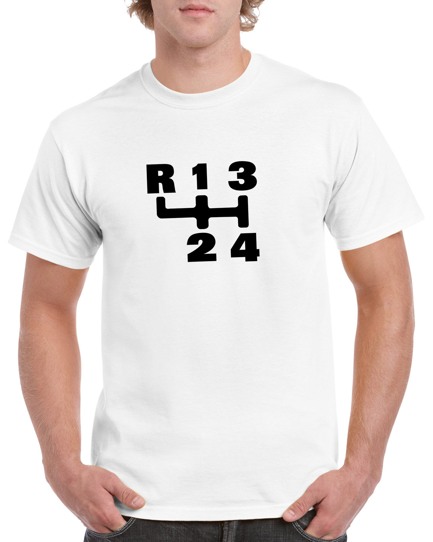 T-shirt herr: Växelspaksymbol Volvo 140