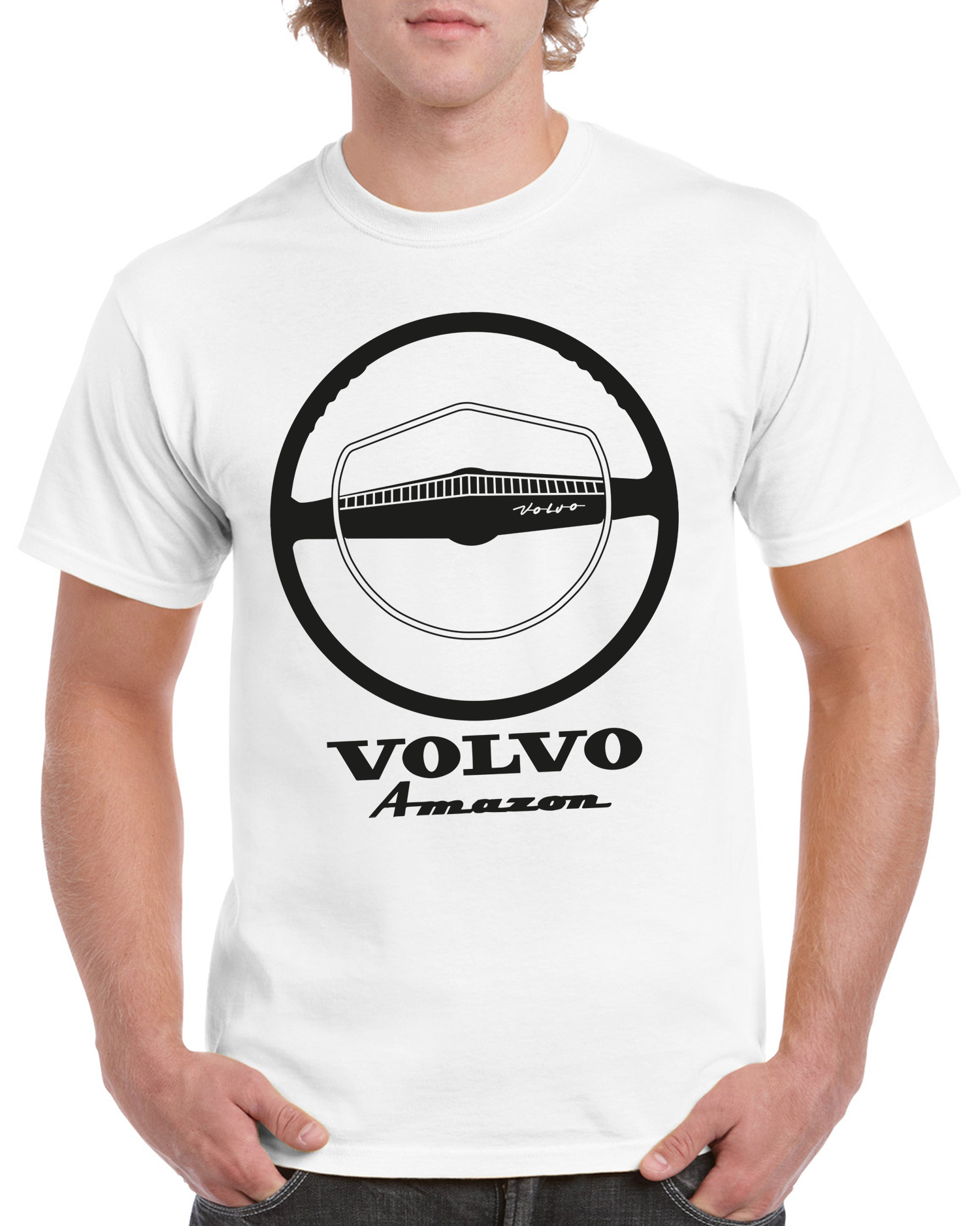 T-shirt herr: Volvo Amazon-ratt