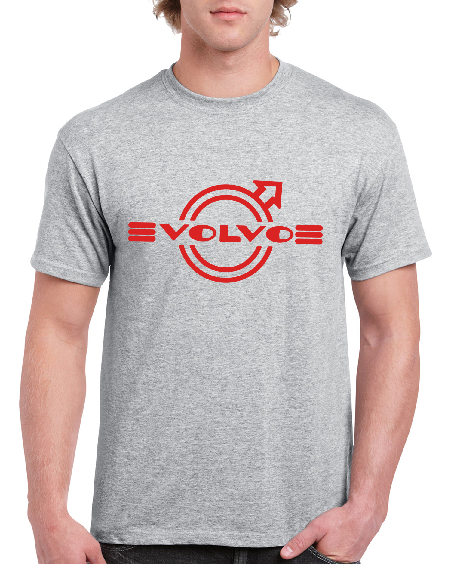 T-shirt herr: Volvo navkapsel 60-tal i rött