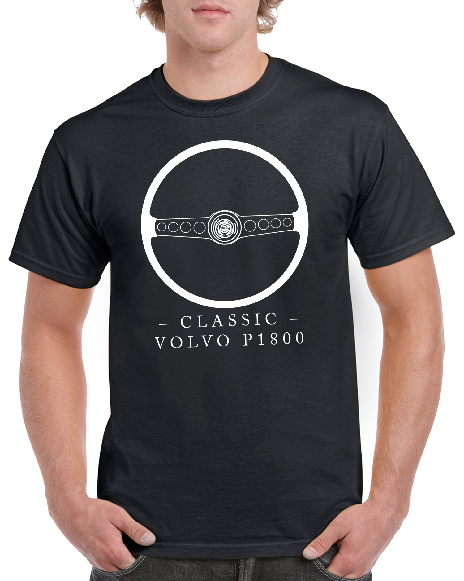 T-shirt herr: Classic Volvo P1800 ratt