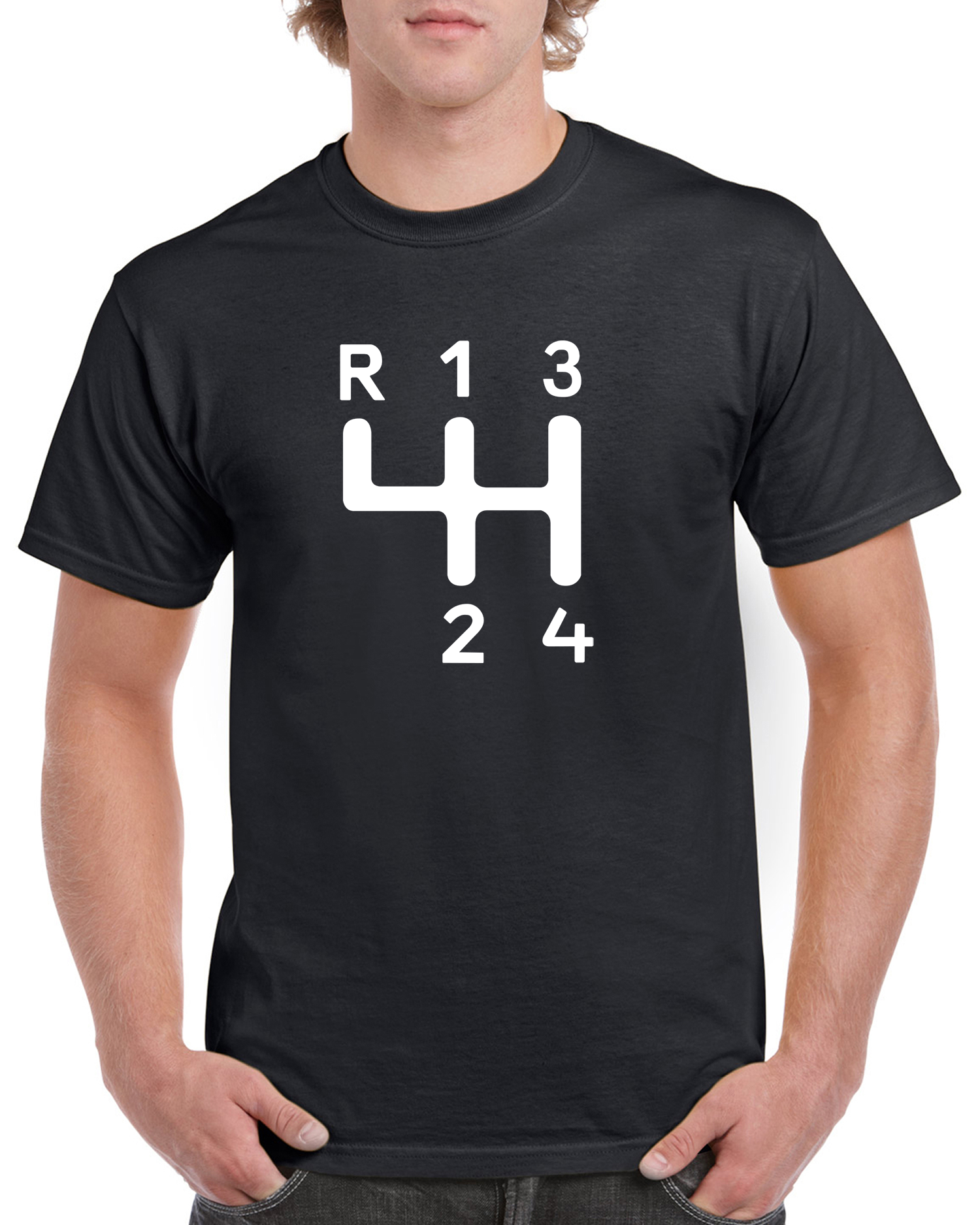 T-shirt herr: Växelspaksymbol Amazon