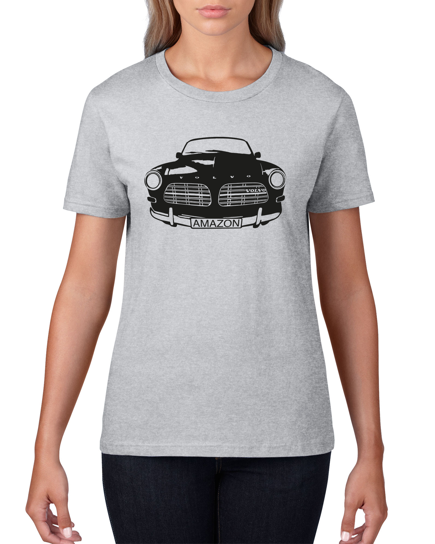 T-shirt dam: Volvo Amazon front - Retrotryck