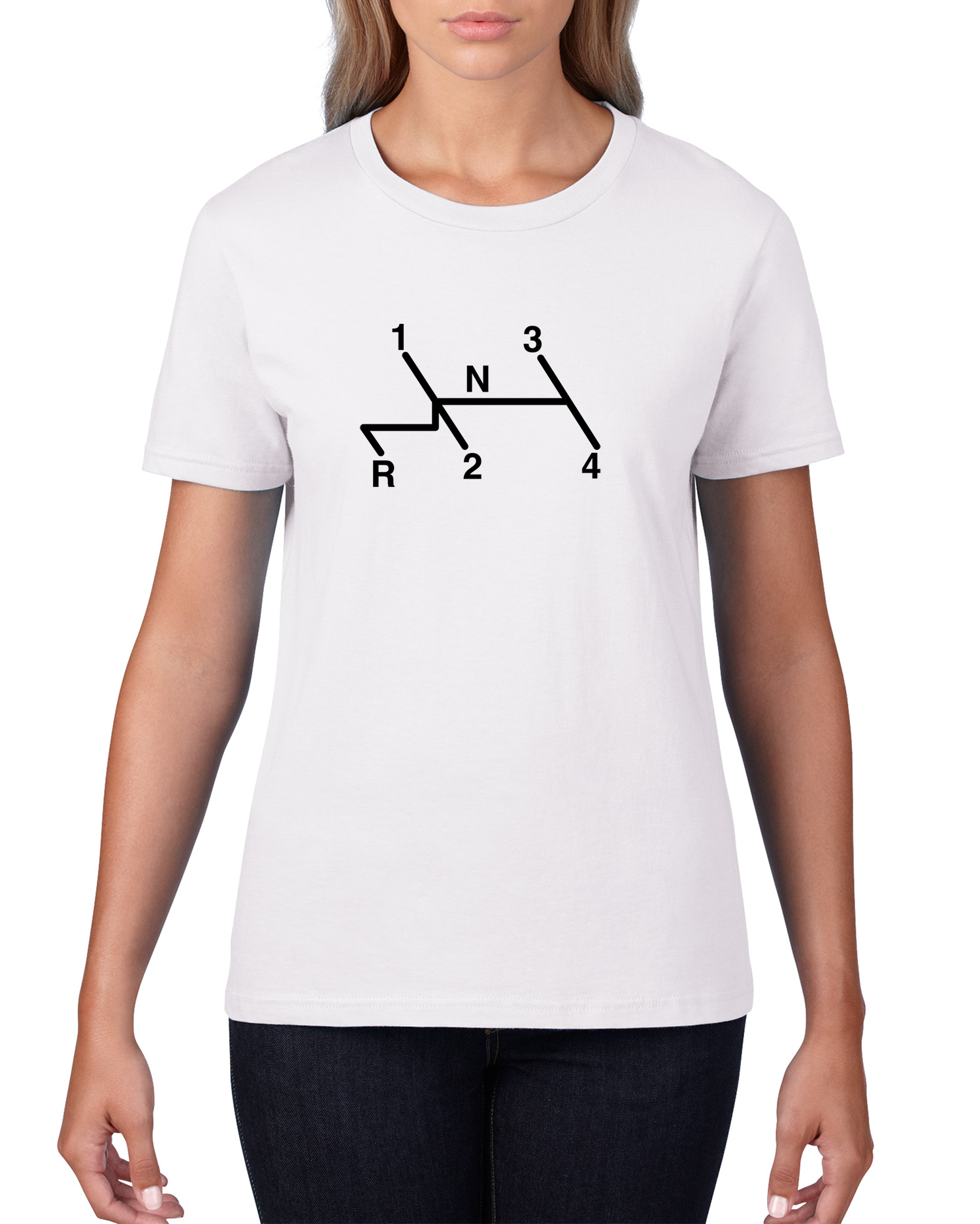 T-shirt dam Växelspaksymbol VW