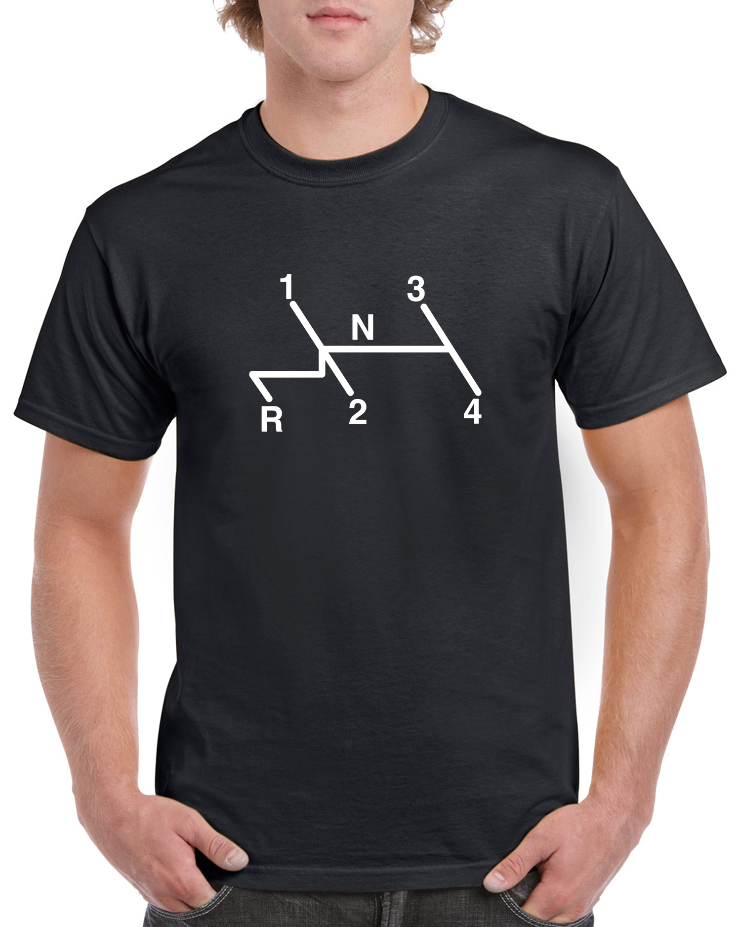 T-shirt herr: Växelspaksymbol VW