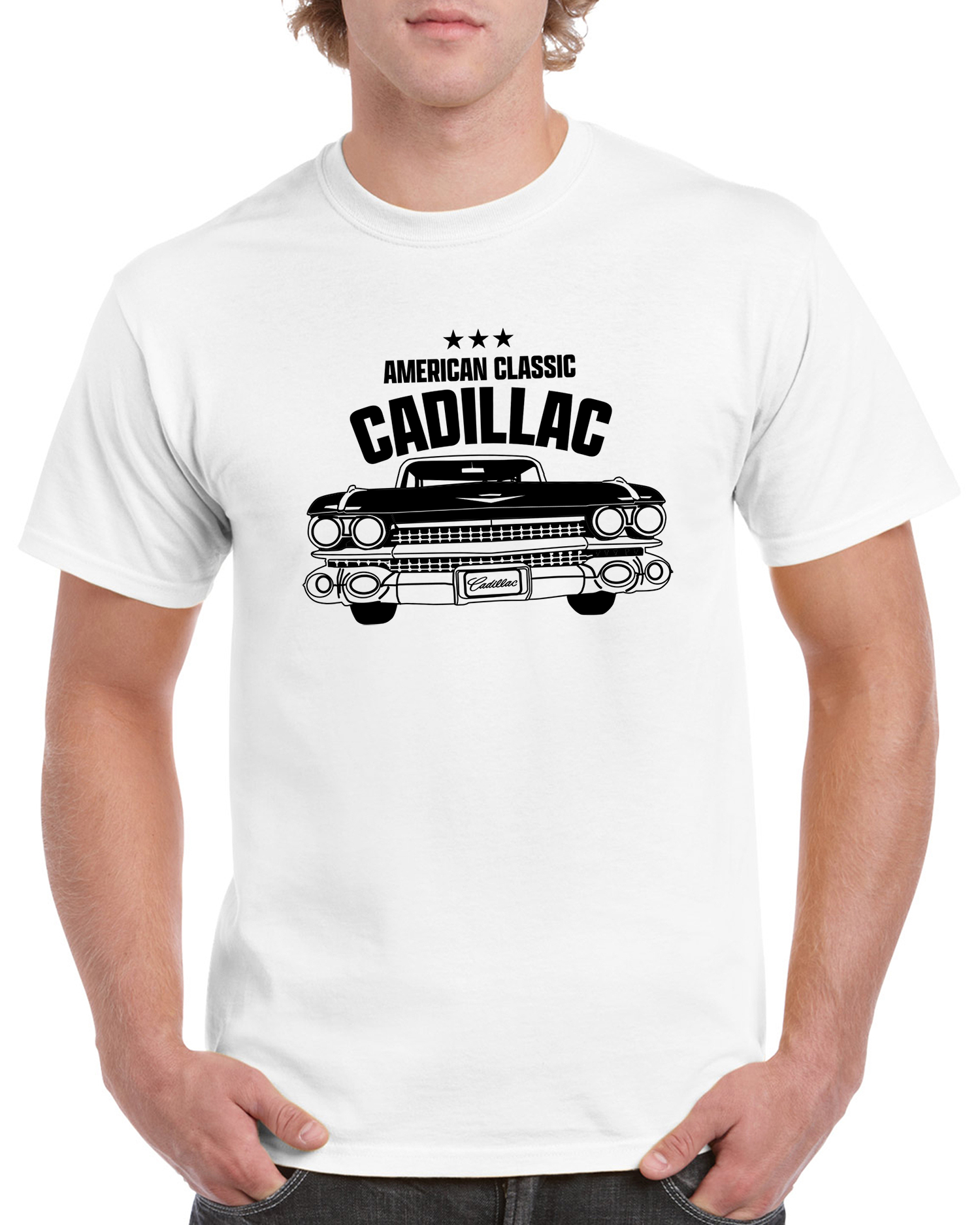 T-shirt herr: American Classic Cadillac