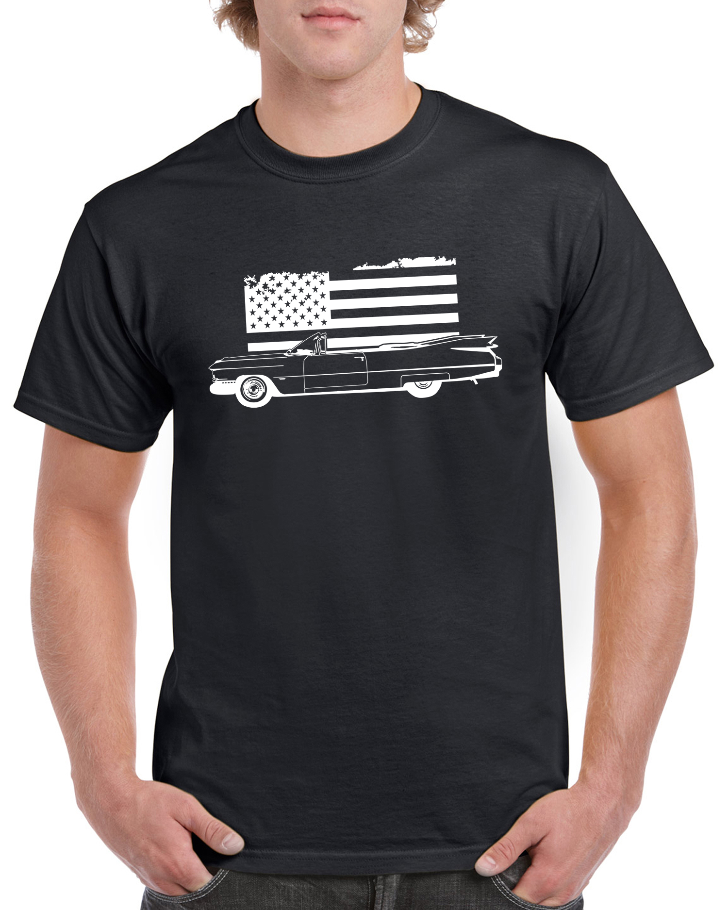T-shirt herr: Cadillac USA