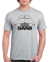 T-shirt herr: SAAB front