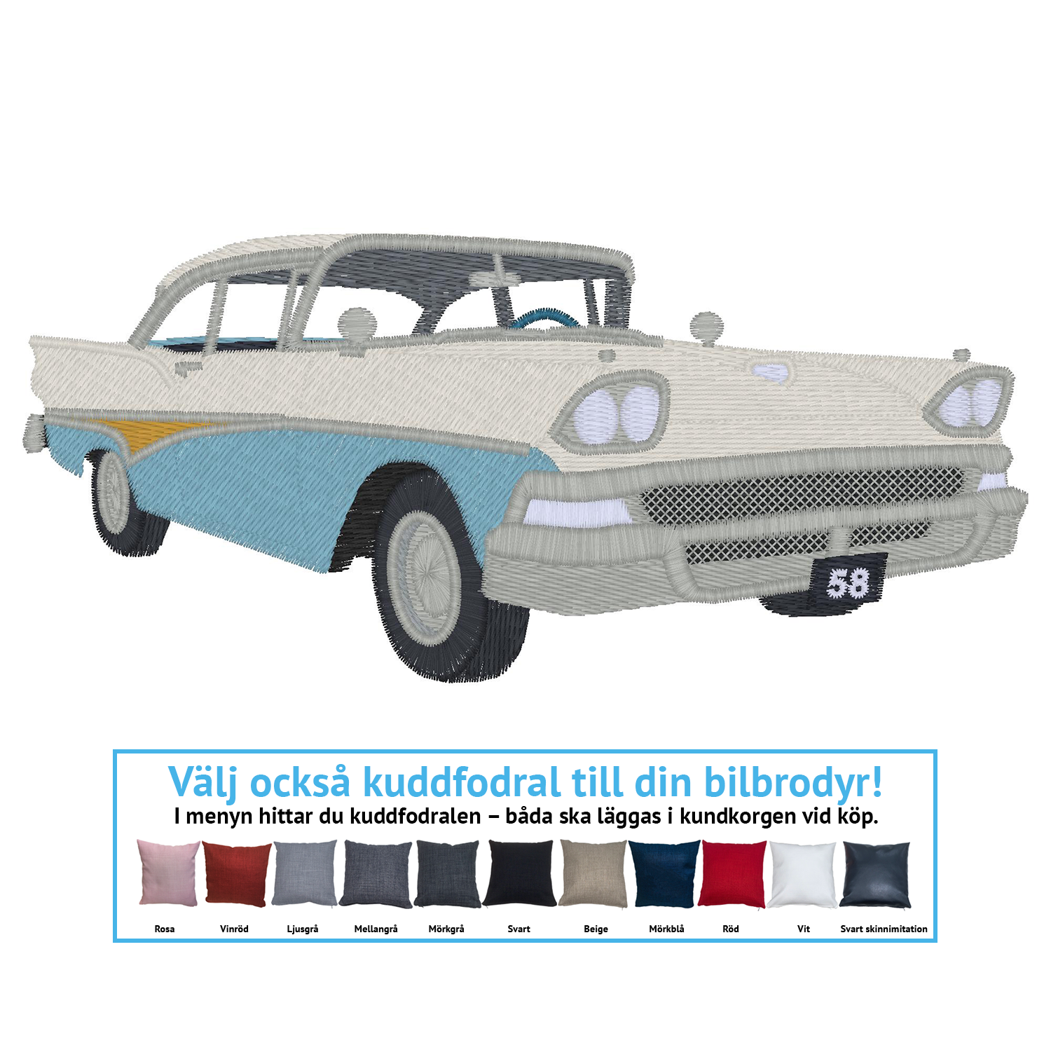 Ford Fairlane 500 2D stolpe, 1958