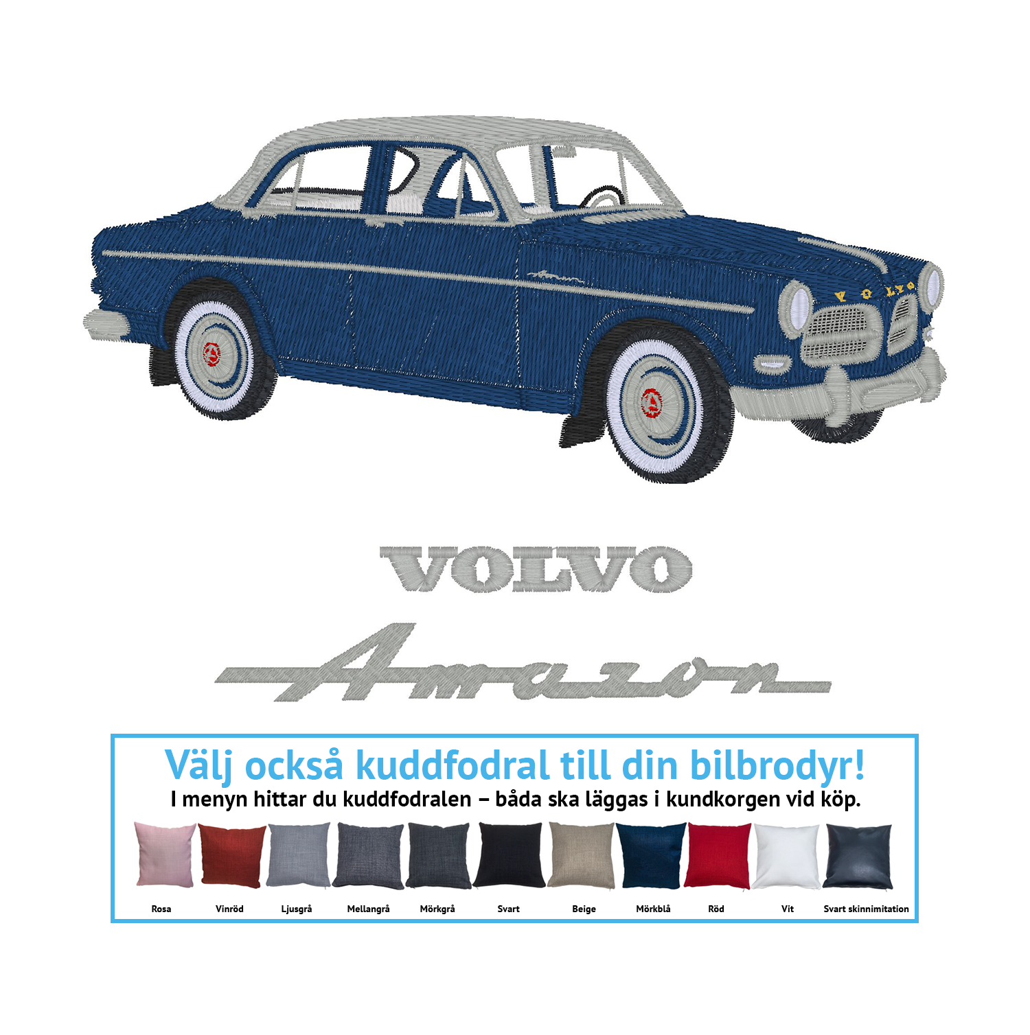 Volvo Amazon 122s, 1961 (alla färgkombinationer)