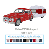Volvo PV 544, 1965 + husvagn SMV 10C, 1964 (omlackerad)