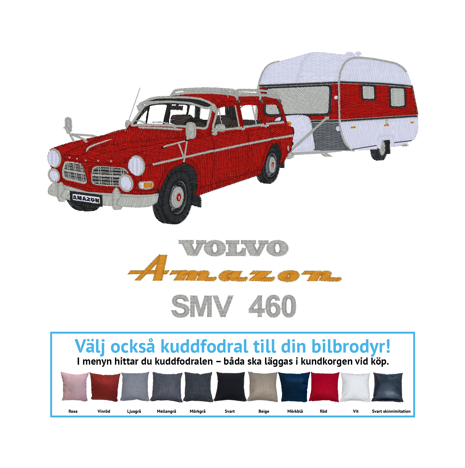 Volvo Amazon kombi special, 1968 + husvagn SMV 460 (omlackerade)