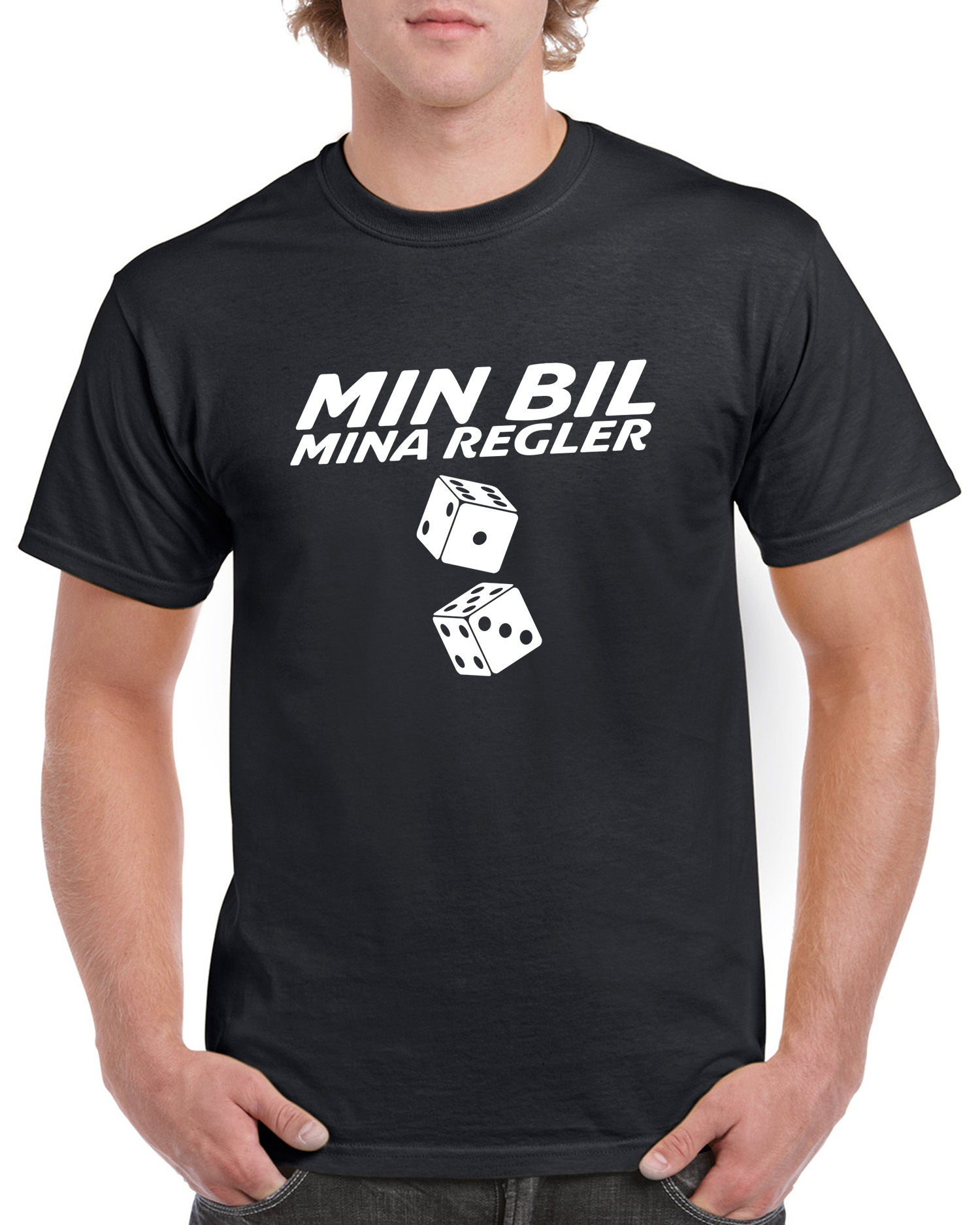 T-shirt herr: MIN BIL – MINA REGLER