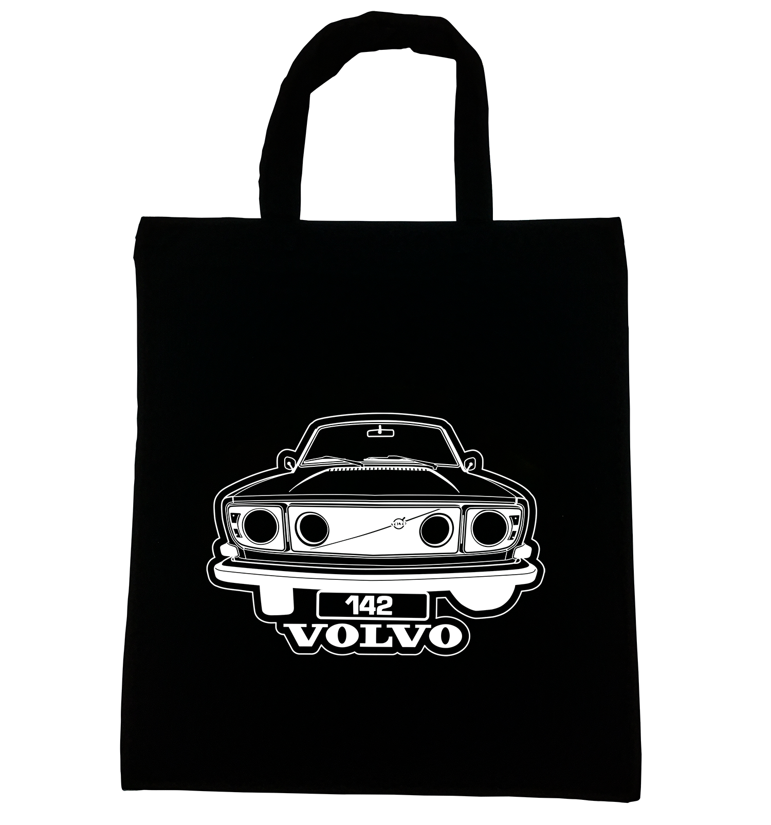 Svart tygkasse, Volvo 142 front