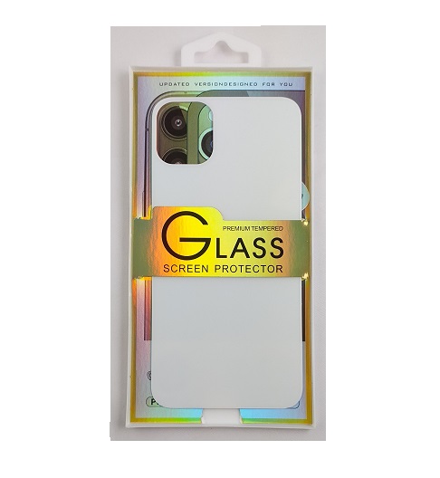 Glass screen protector back - Glas skydd till baksida iPhone 11 - Röd
