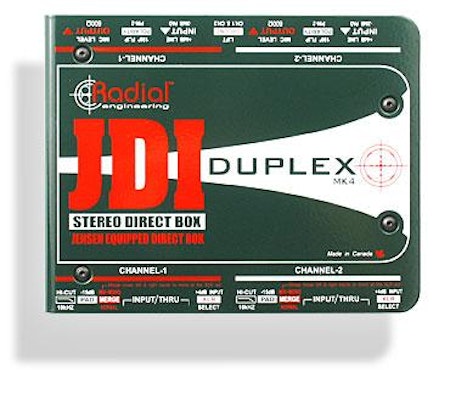 Radial JDI Duplex passiv stereo DI-box