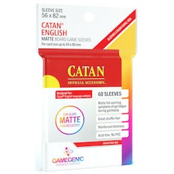 Gamegenic - Catan-Sized Sleeves Matte (56 x 82 mm) - Clear 50 pack