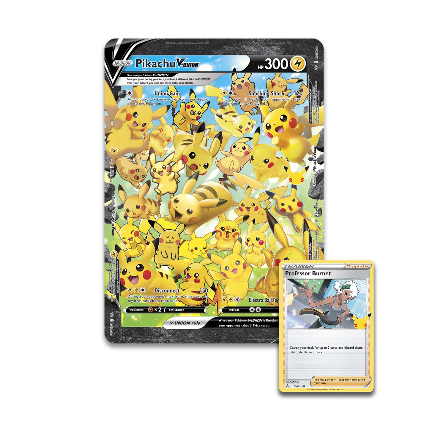 Pokemon Pikachu JUMBO V-Union - STORT Pokémonkort (inkl 4 promokort & kodkort)